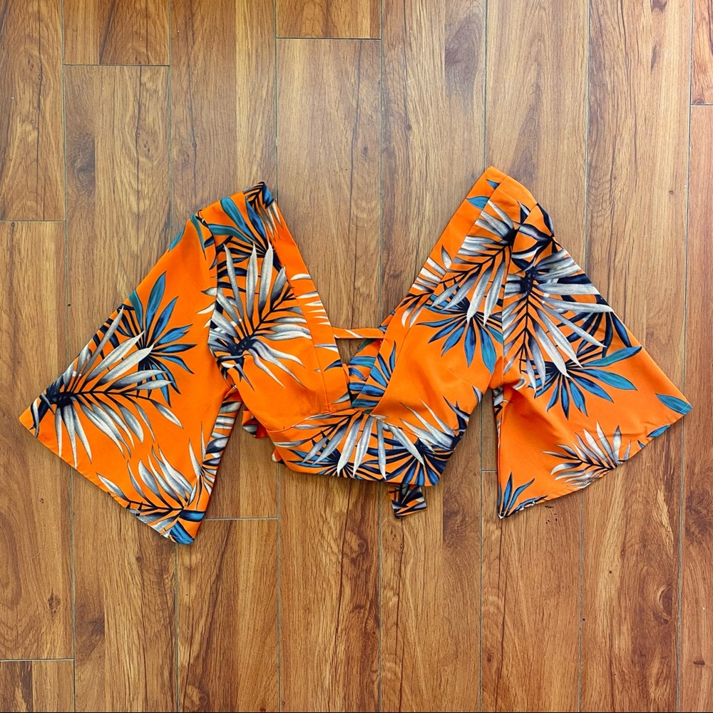 Birds of Paradise Wrap Top